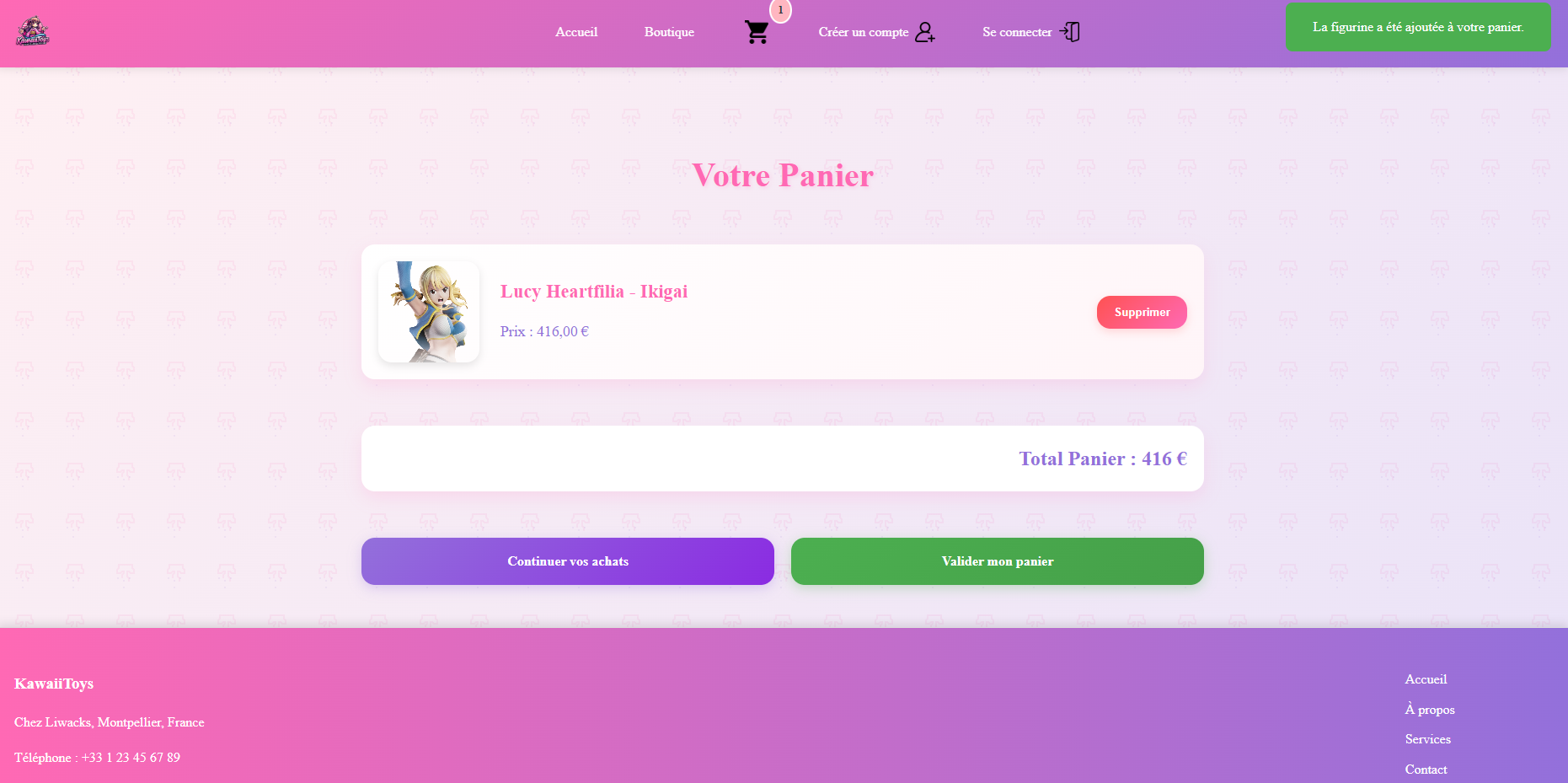 Image du panier du site